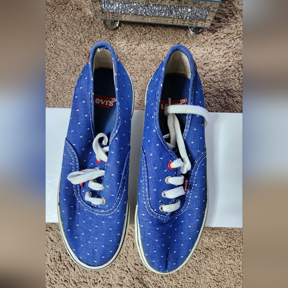 Levi's Women's Denim Blue Sneakers with White Dots